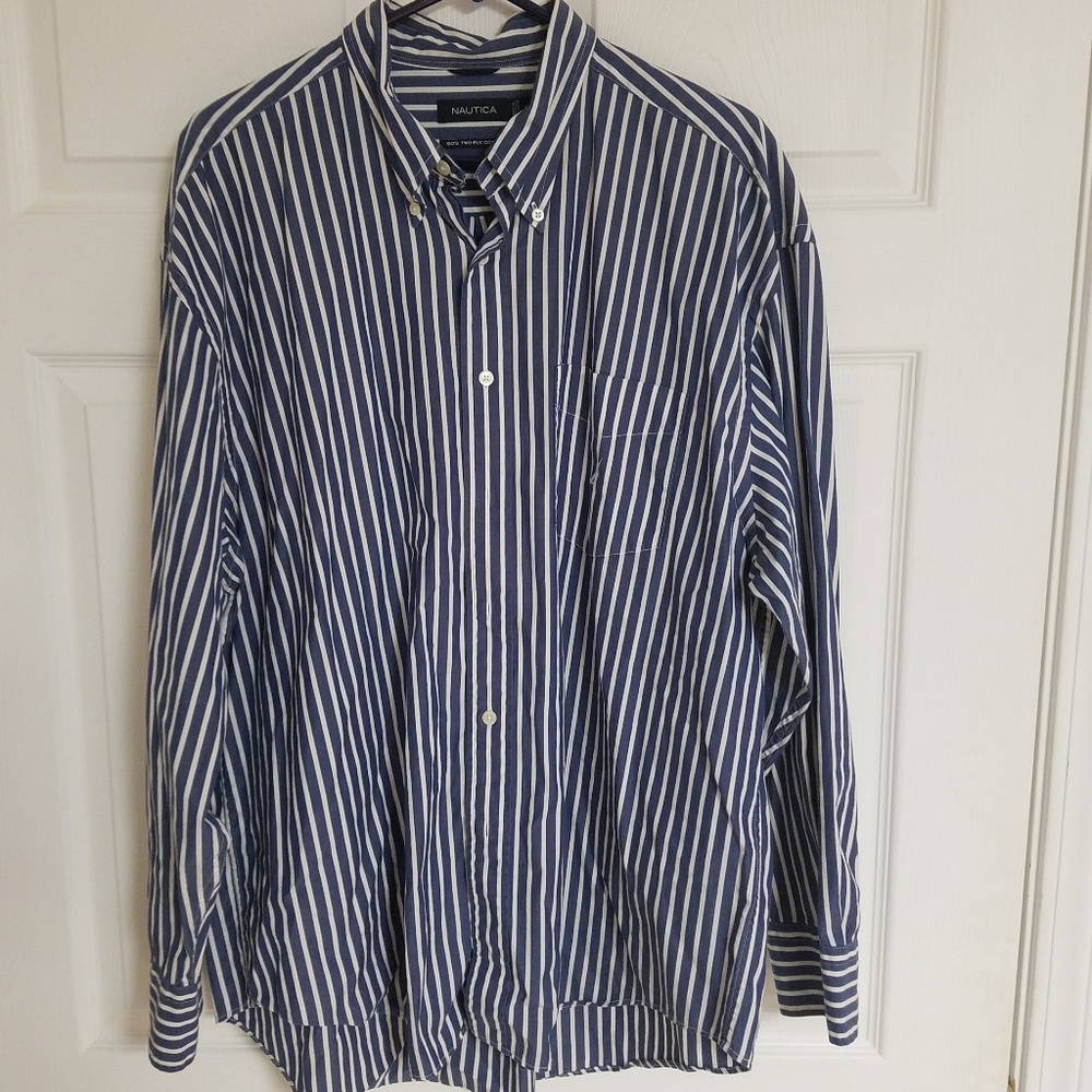 Nautica men's long sleeve dress shirt